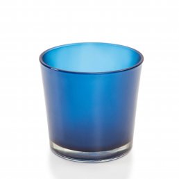 Vaso Nico em Vidro Azul Cetim Ref. 137843