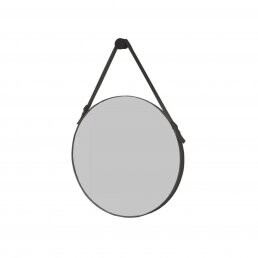 Espelho Onix Preto Com Ala Preta 50cm