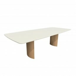 Mesa de Jantar Duda 01 Retangular Tampo Vidro 2,60m