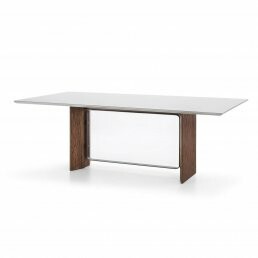 Mesa de Jantar Jordnia Tampo Cristal 1,80m